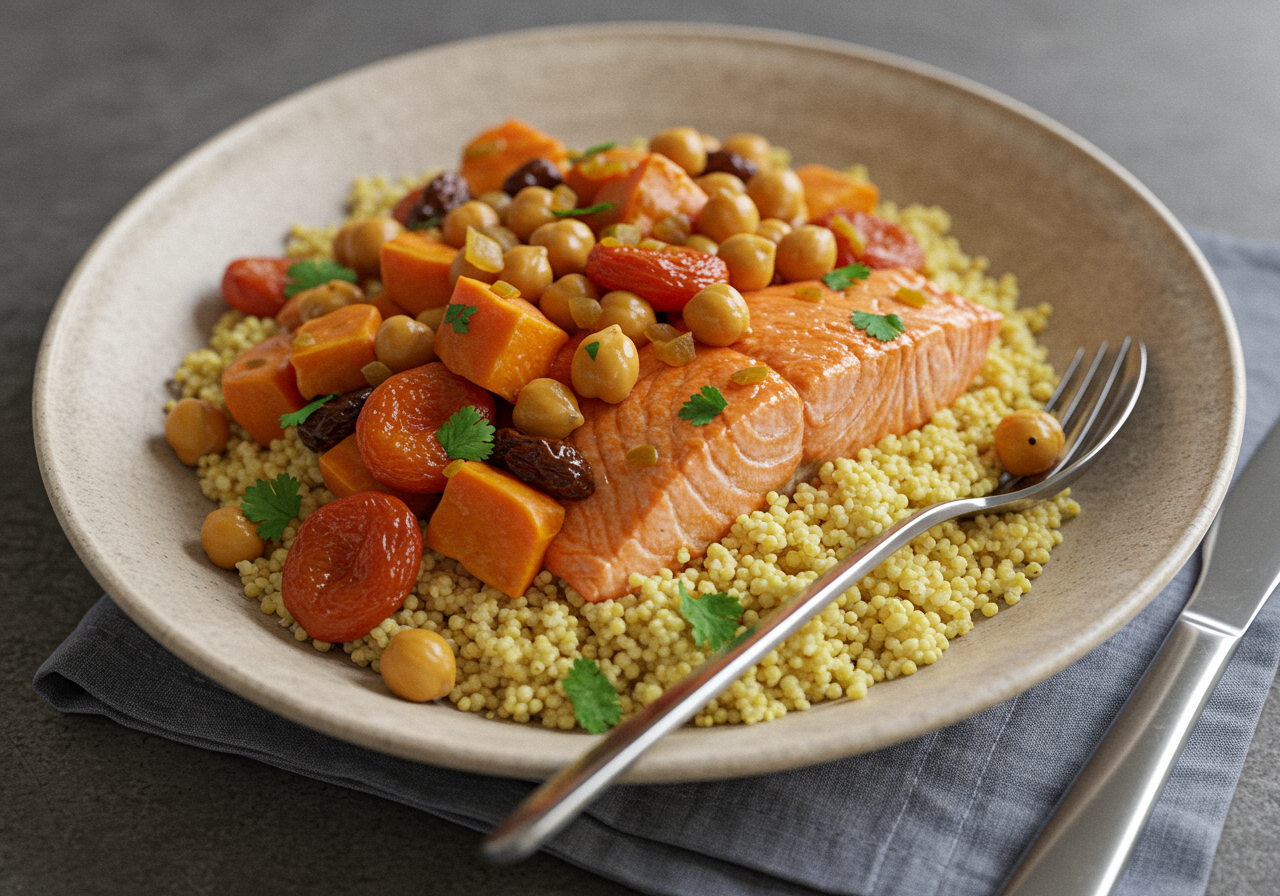 Moroccan Millet & Chickpea Tagine